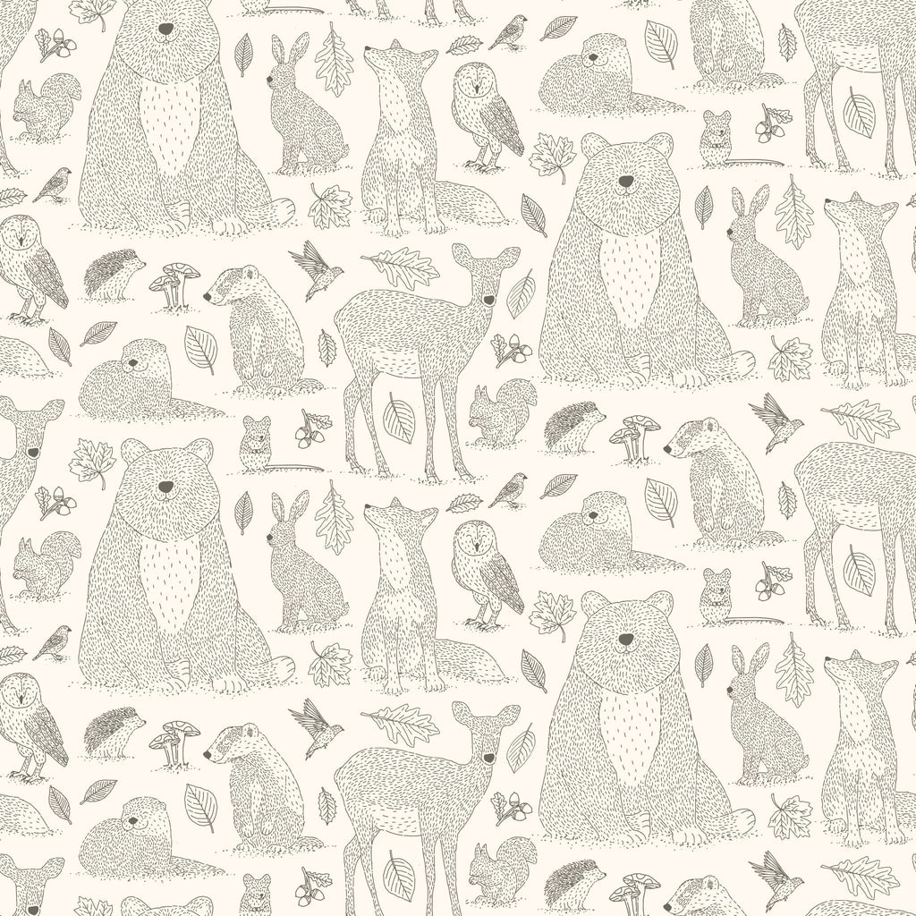 Woodland (Cream) Wallpaper
