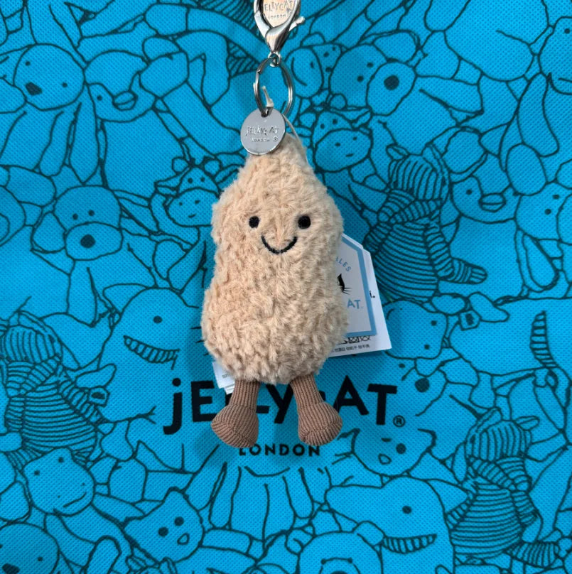 High quality cotton candy plush keychain, sky dragon, croissant toy JC bag charm cake little bear plush keychain decoration gift