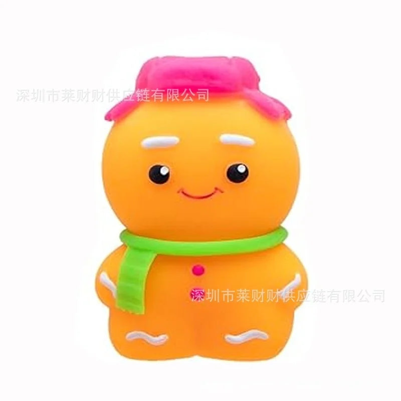 Gingerbread Man Squishy Stress Relief Toy PackageSoft Slow Rising Squeeze Plush For Kids And Adults Christmas Party Table Decor