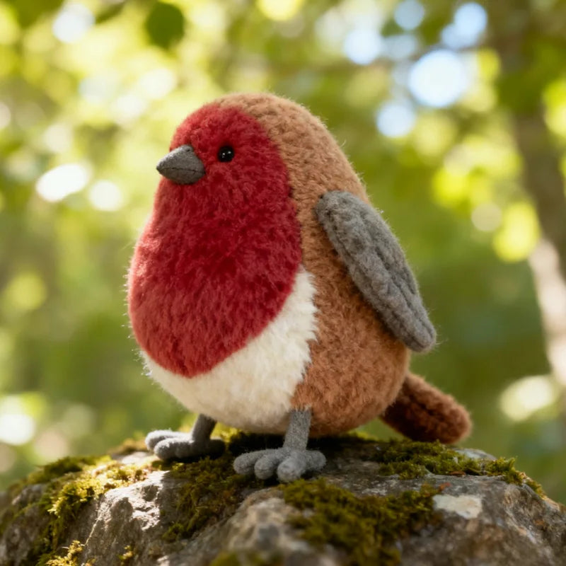 Kawaii Robin Plush Toys Soft Skin-friendly Sleep Companion Realistic Desktop Decorative Item Birthday Gifts For Friends Children