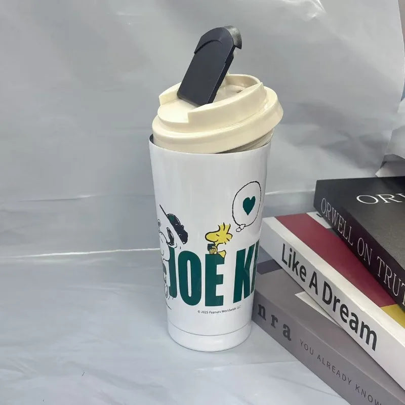 Starbucks × Snoopy Limited Edition Tumbler, 500ml Adorable Peanuts Print Insulated Travel Mug