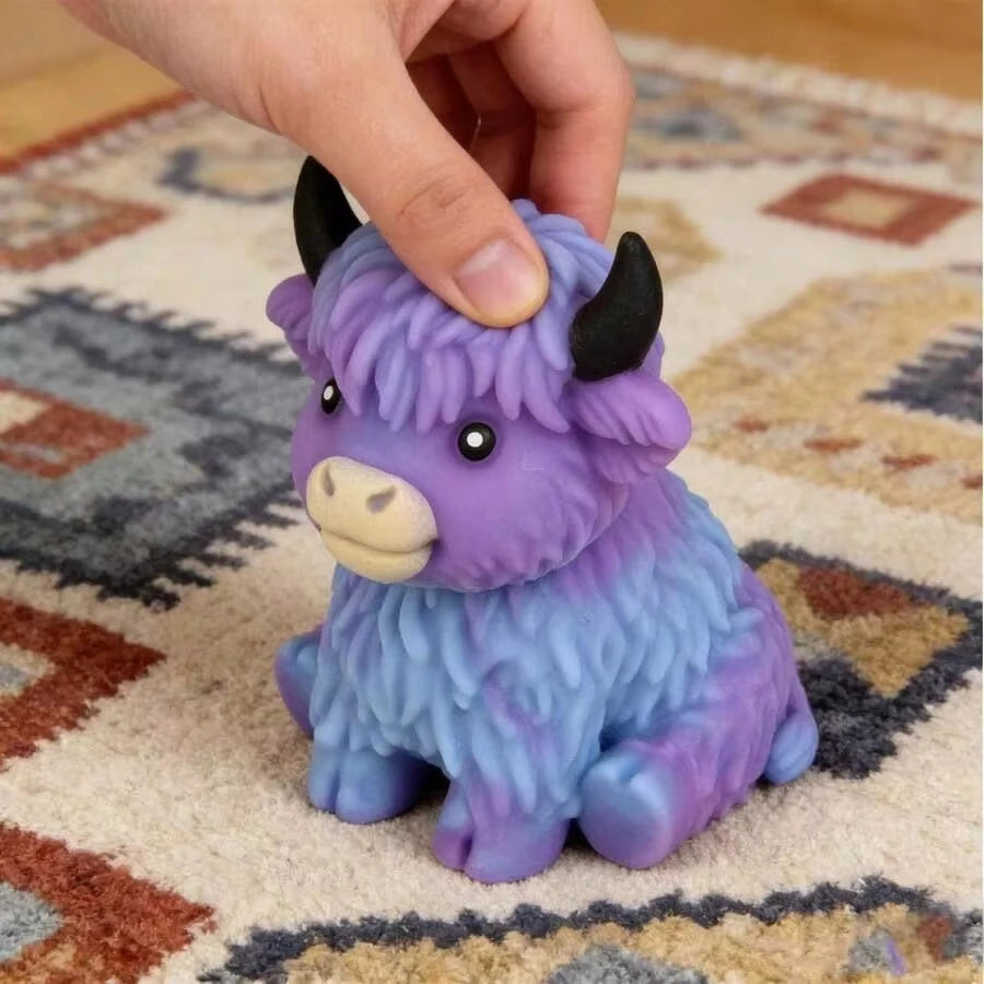 Scottish Highland Cow Squishy Slow Rebound Anxiety Relief Fidget Toy,Squishy Toys,Kid Toys,Juegos Para Niños,Cheese Squishy
