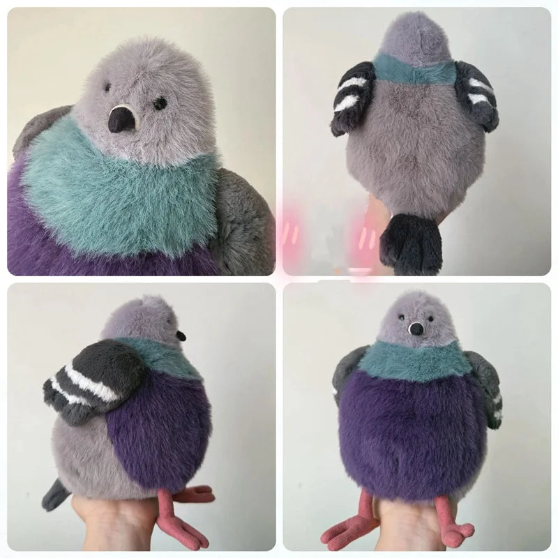 23cm Fat Pigeon Fluffy Bird Companion Plushine Animal Doll Perfect Brithday Gift for Children your Girlfriend The Best Gift for