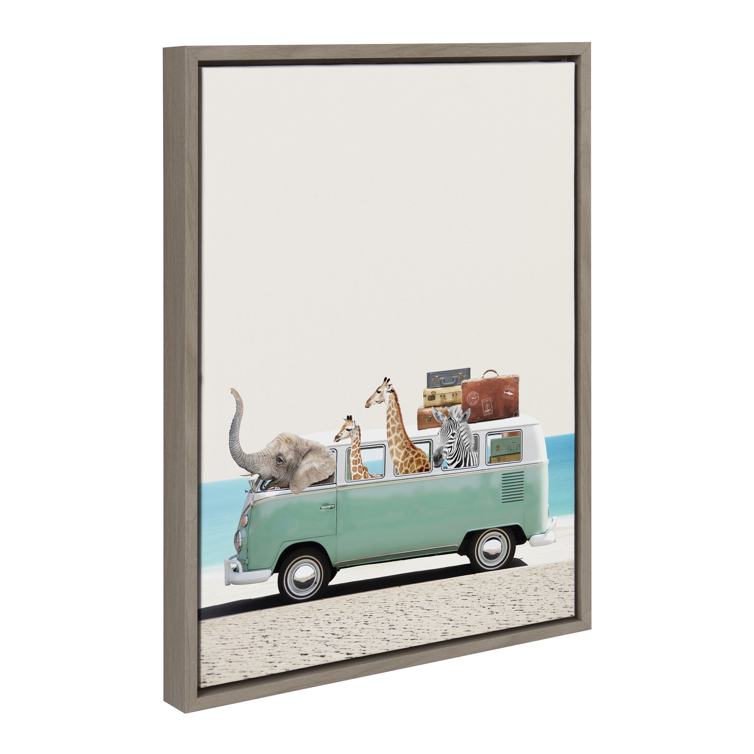 Sylvie Summer Animal Adventures Framed Canvas by July Art Prints
