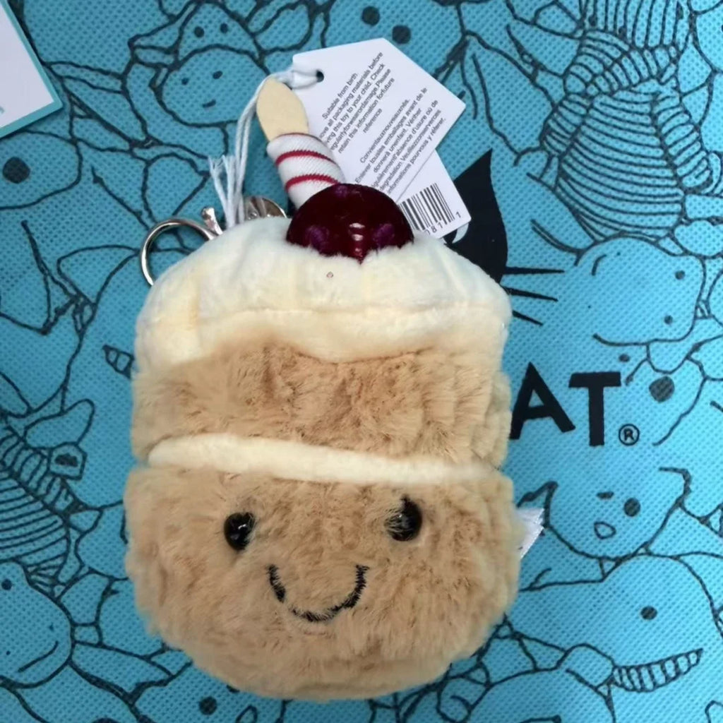 Hot-selling UK limited edition tea bag marshmallow cartoon cat plush interactive toy pet girl gift graduation seasongiftkeychain