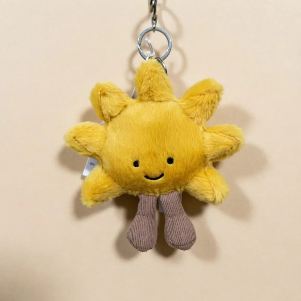 High quality cotton candy plush keychain, sky dragon, croissant toy JC bag charm cake little bear plush keychain decoration gift