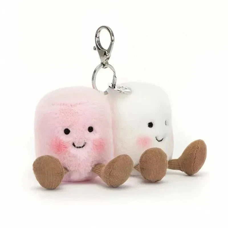 Hot-selling UK limited edition tea bag marshmallow cartoon cat plush interactive toy pet girl gift graduation seasongiftkeychain