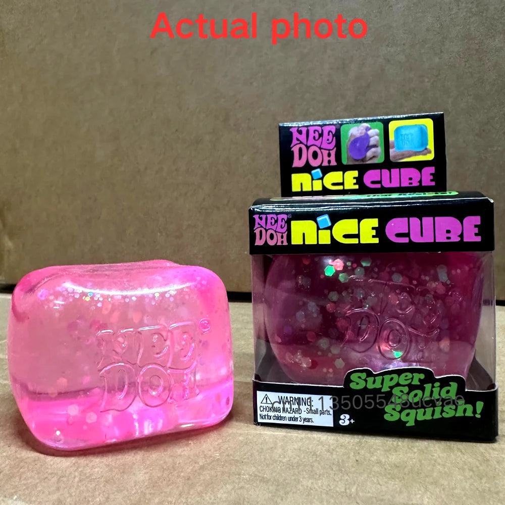 Schylling Nice Cube Series & Jellyfish Sensory Fidget Toy Soft Squishy Squeeze Stress Relief Blind Box for Daily Relax