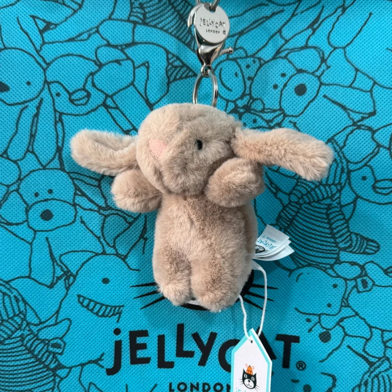 Hot-selling UK limited edition tea bag marshmallow cartoon cat plush interactive toy pet girl gift graduation seasongiftkeychain