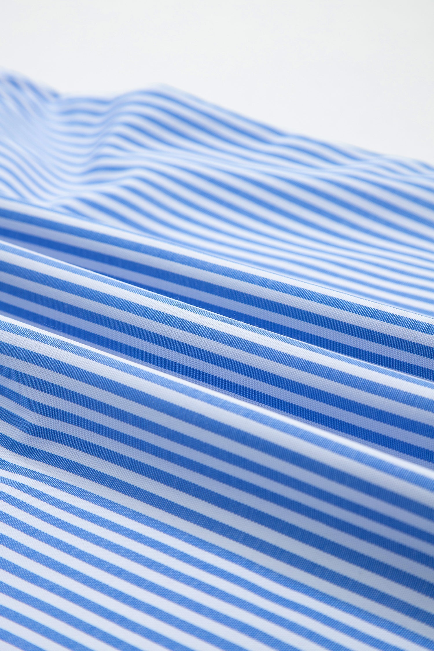 Sky Blue Stripe Square Neck Bow Decor Frilly Ruffled Short Sleeve Blouse