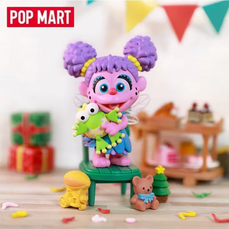 POP MART Sesame Street Party Series Blind Box Toys Kawaii Anime Action Figure Surprise Genuine Original Mystery Box Girls Gift