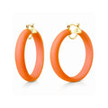Frosted Lucite Hoop Earrings