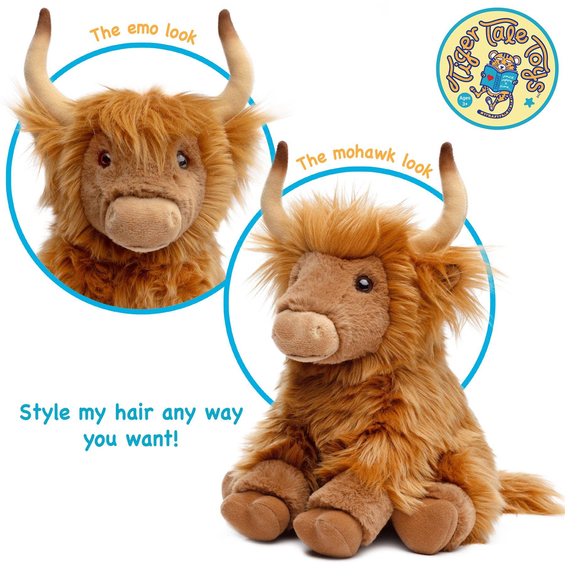 Henley the Scottish Highland Cow 11" Plush — Western Farm Friend