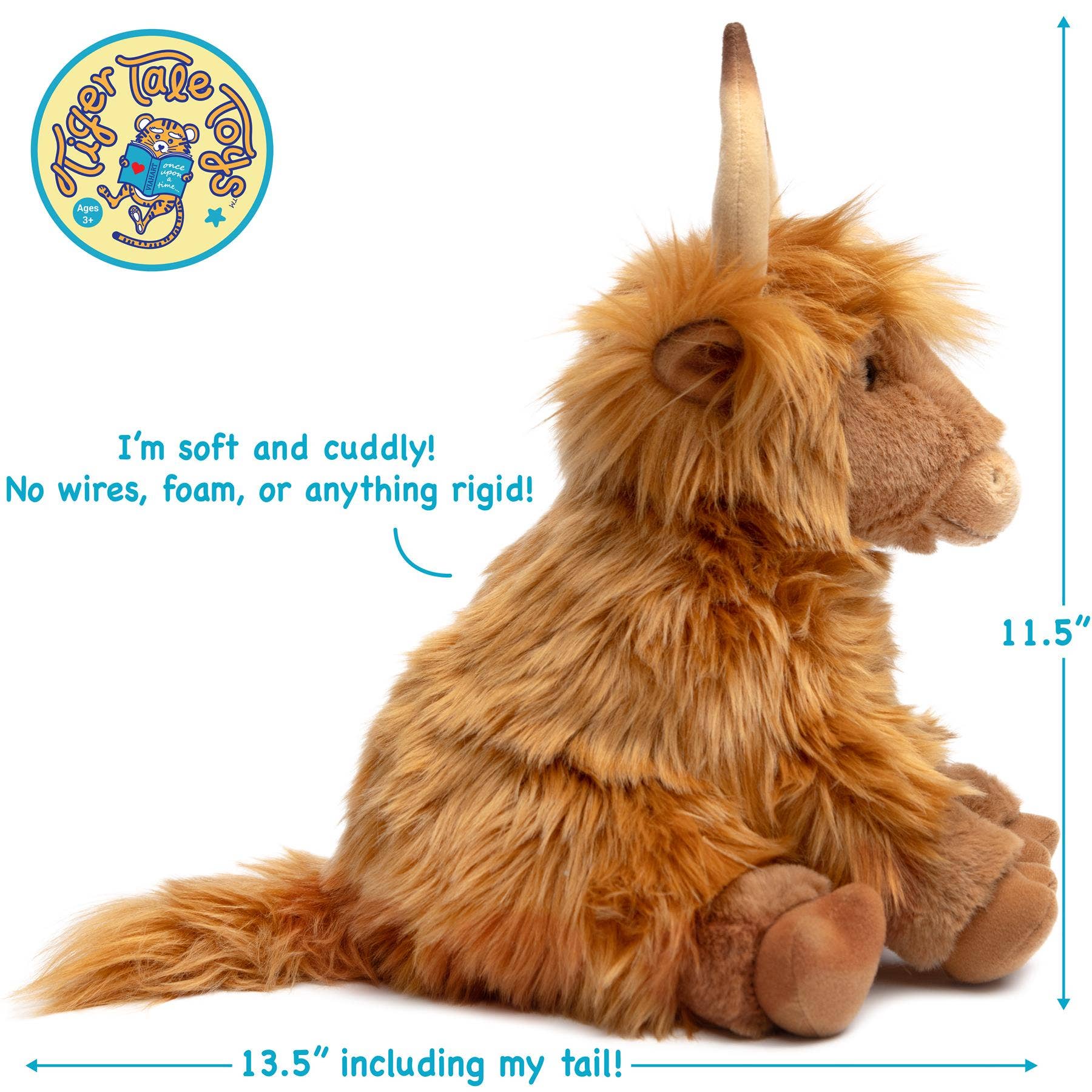 Henley the Scottish Highland Cow 11" Plush — Western Farm Friend