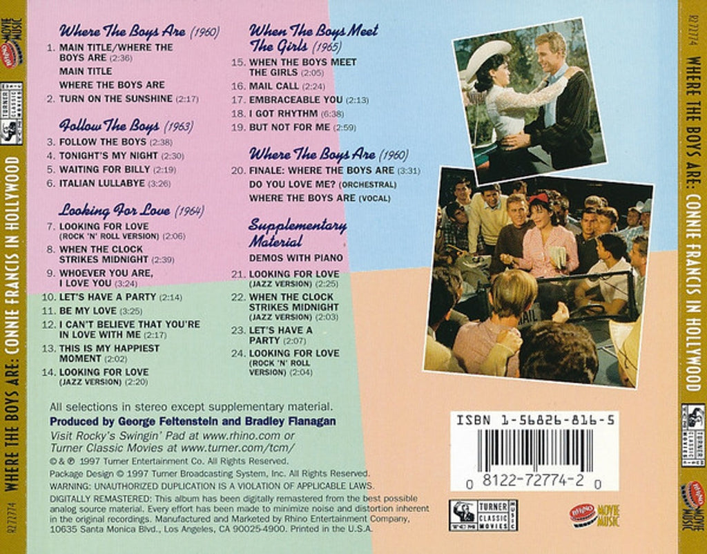 Connie Francis – Where the Boys Are: Connie Francis in Hollywood (CD)