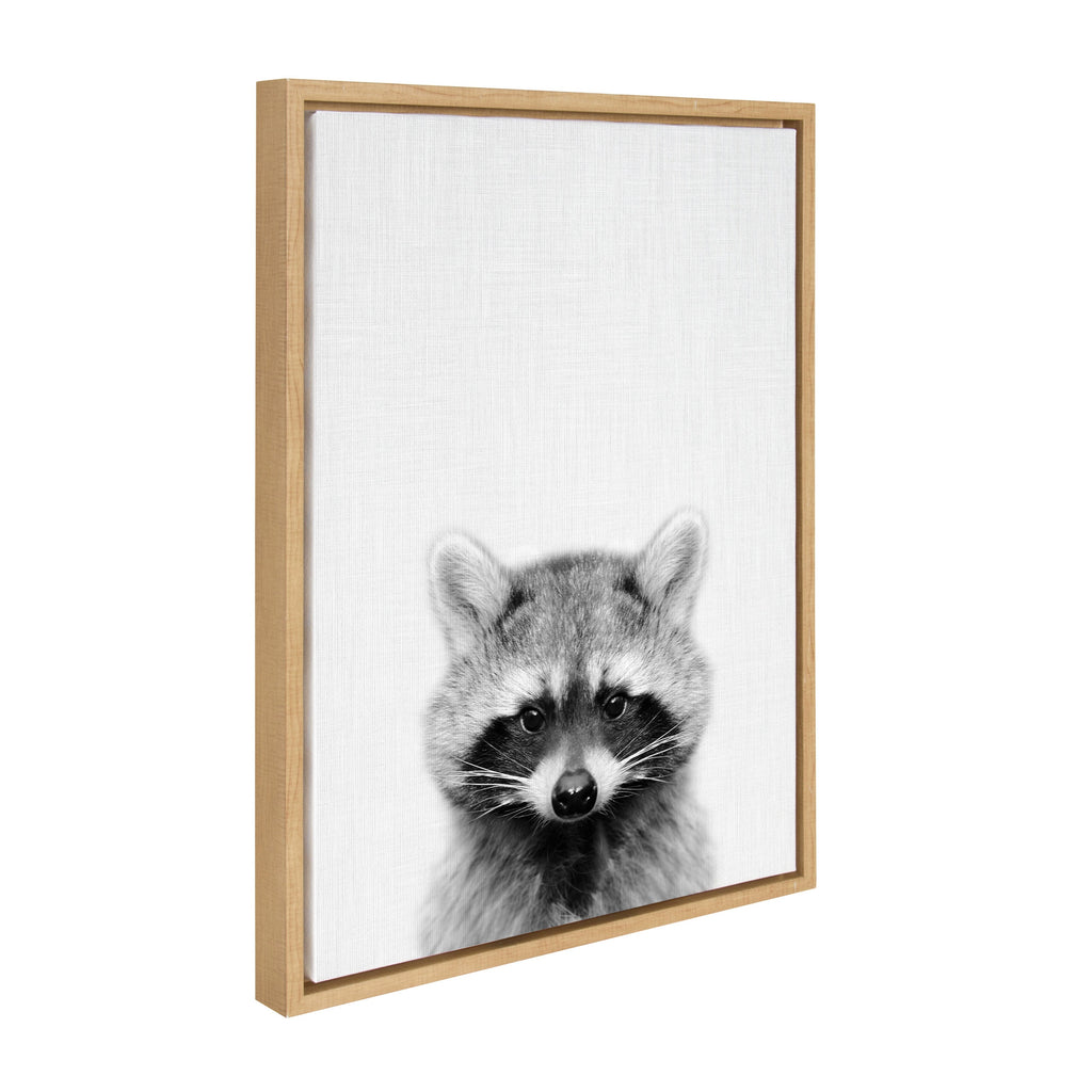 Sylvie Raccoon Framed Canvas by Simon Te Tai