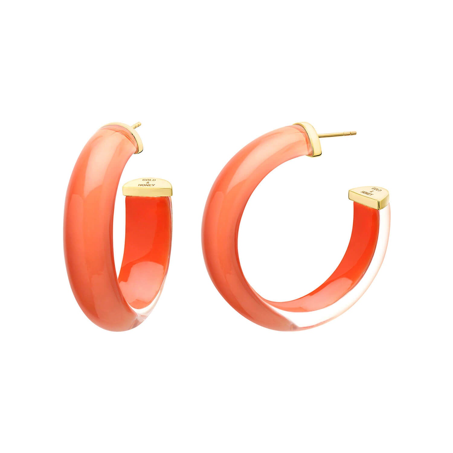 Small Illusion Lucite Hoop Earrings