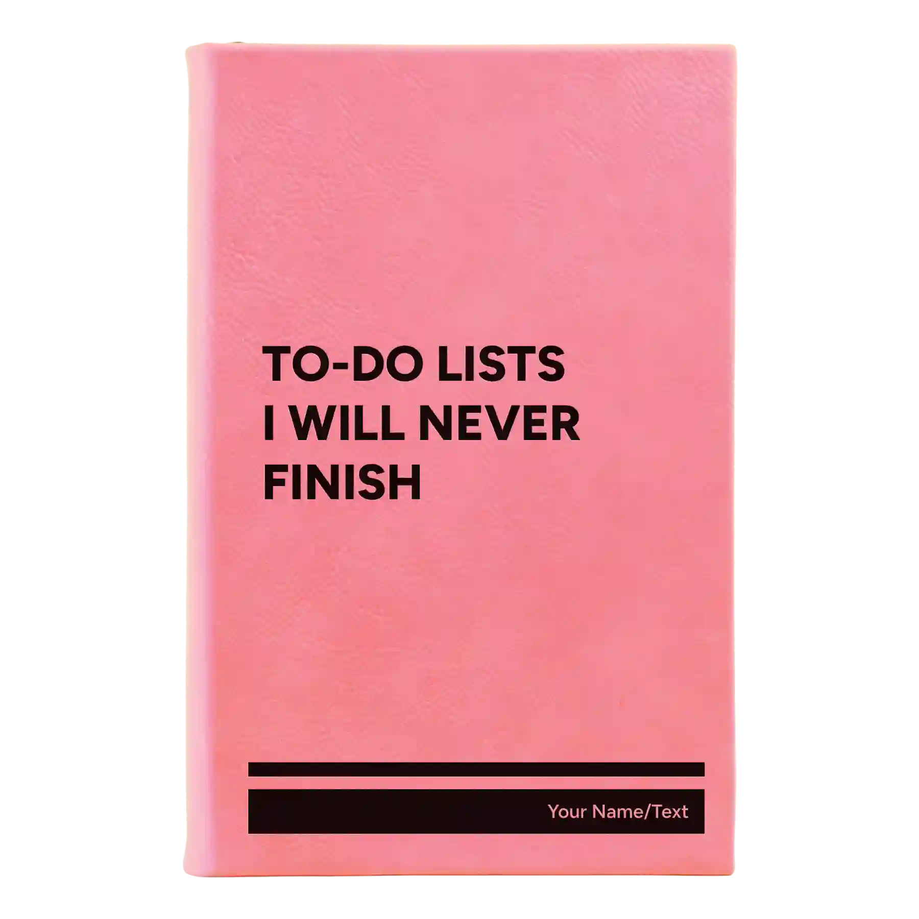 Personalized TO DO List Leatherette Journal (small) | Pink