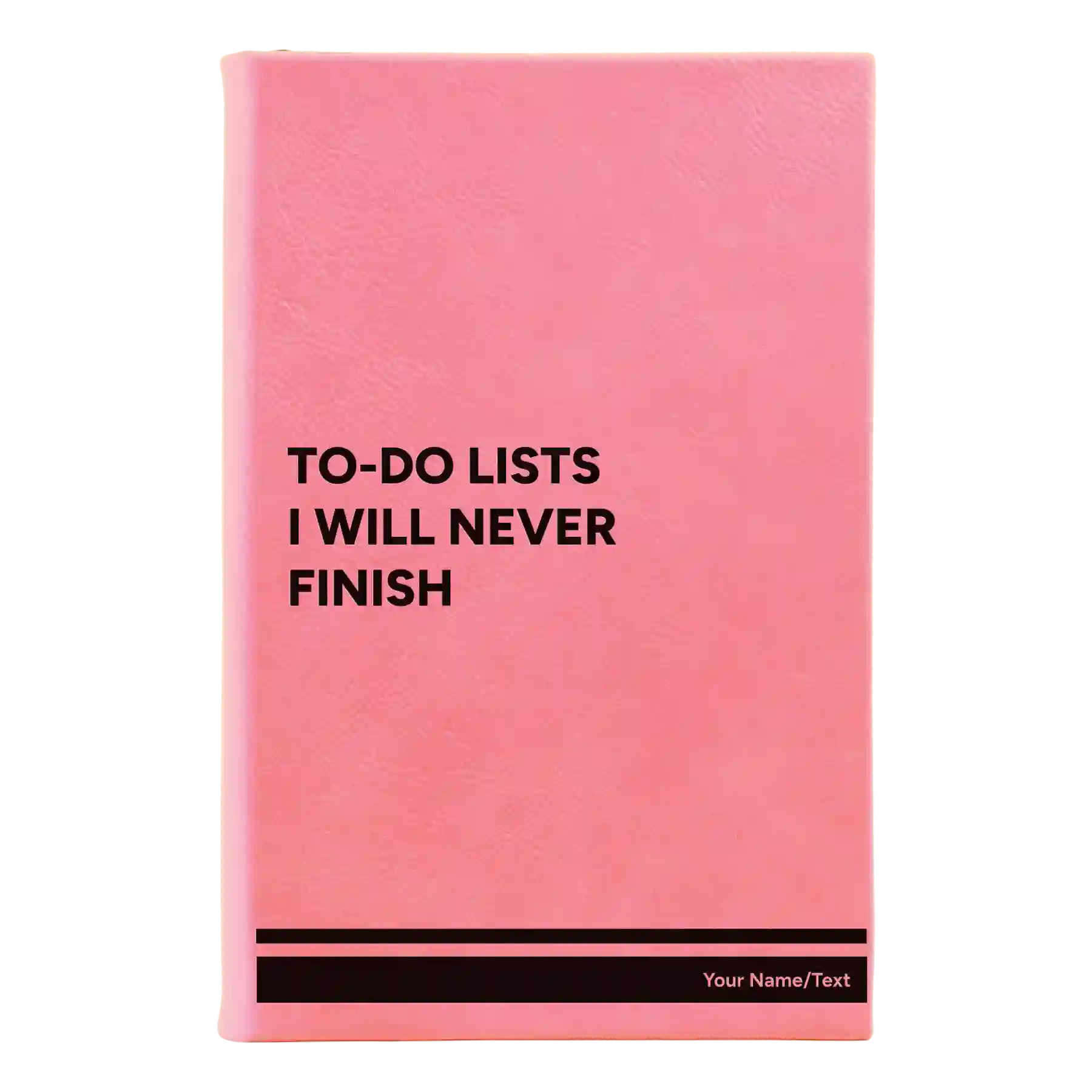 Personalized TO DO List Leatherette Journal (small) | Pink