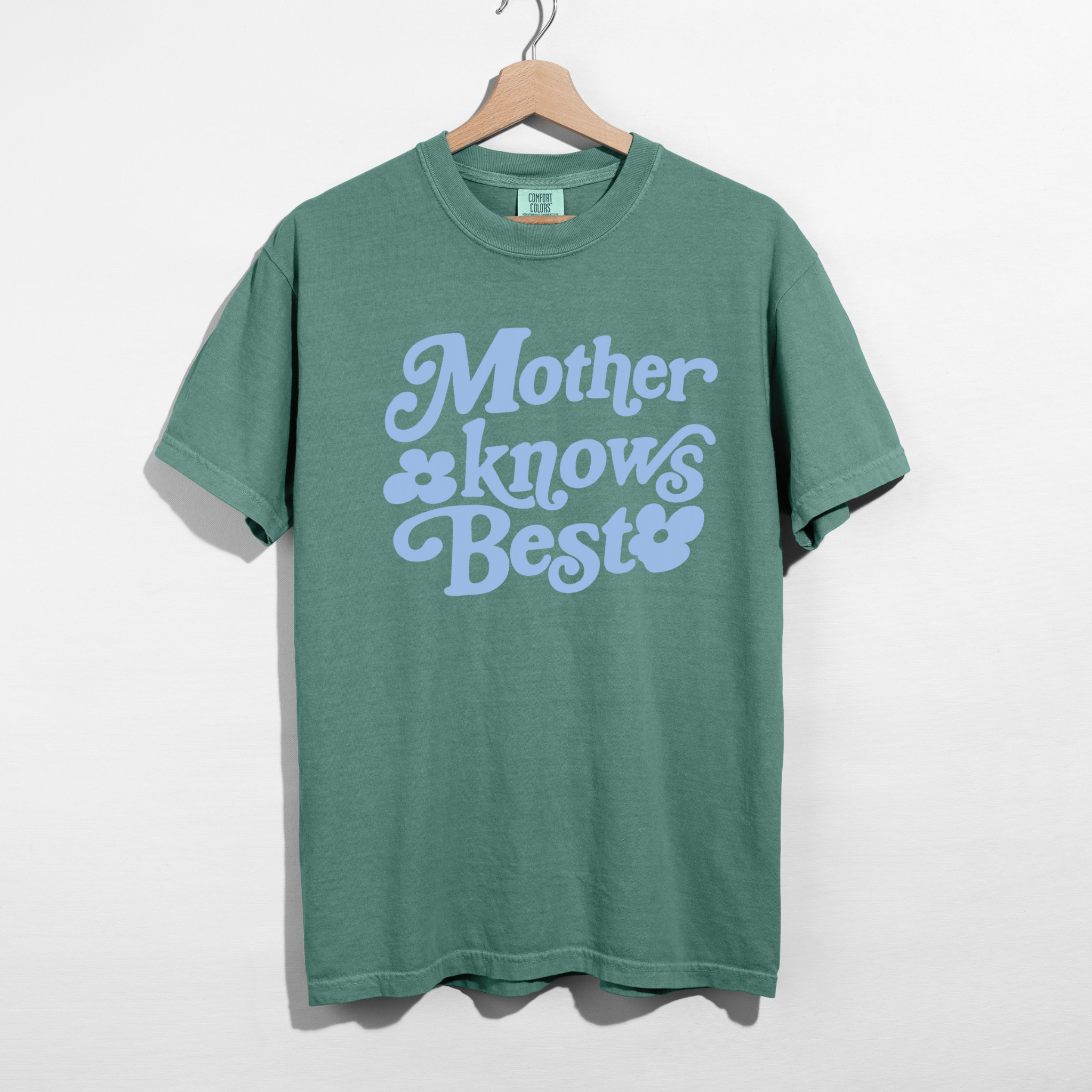 Mother Knows Best Retro Graphic Tee | Vintage Style Mom Shirt | Cute Motherhood Tee