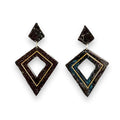 Retro Diamond Dangle Earrings by Lipstick & Chrome