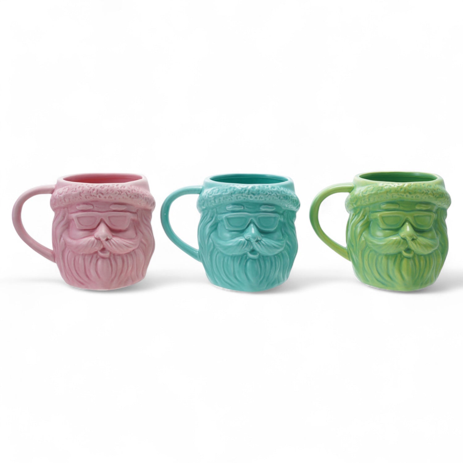 Hipster Santa in Sunglasses Ceramic Coffee Mug