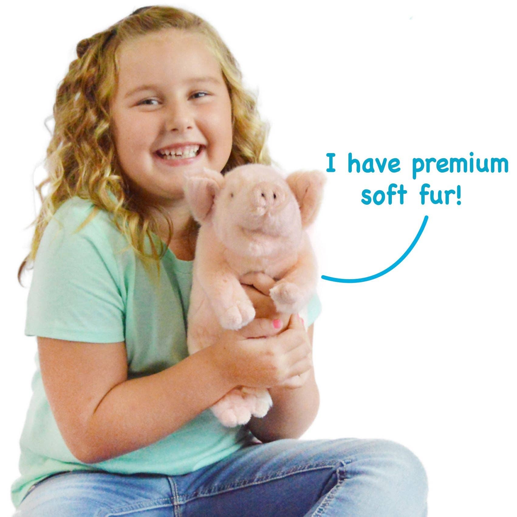 Perla the Pig 11" Plush — Western Farm Friend (Smart Pig Story)