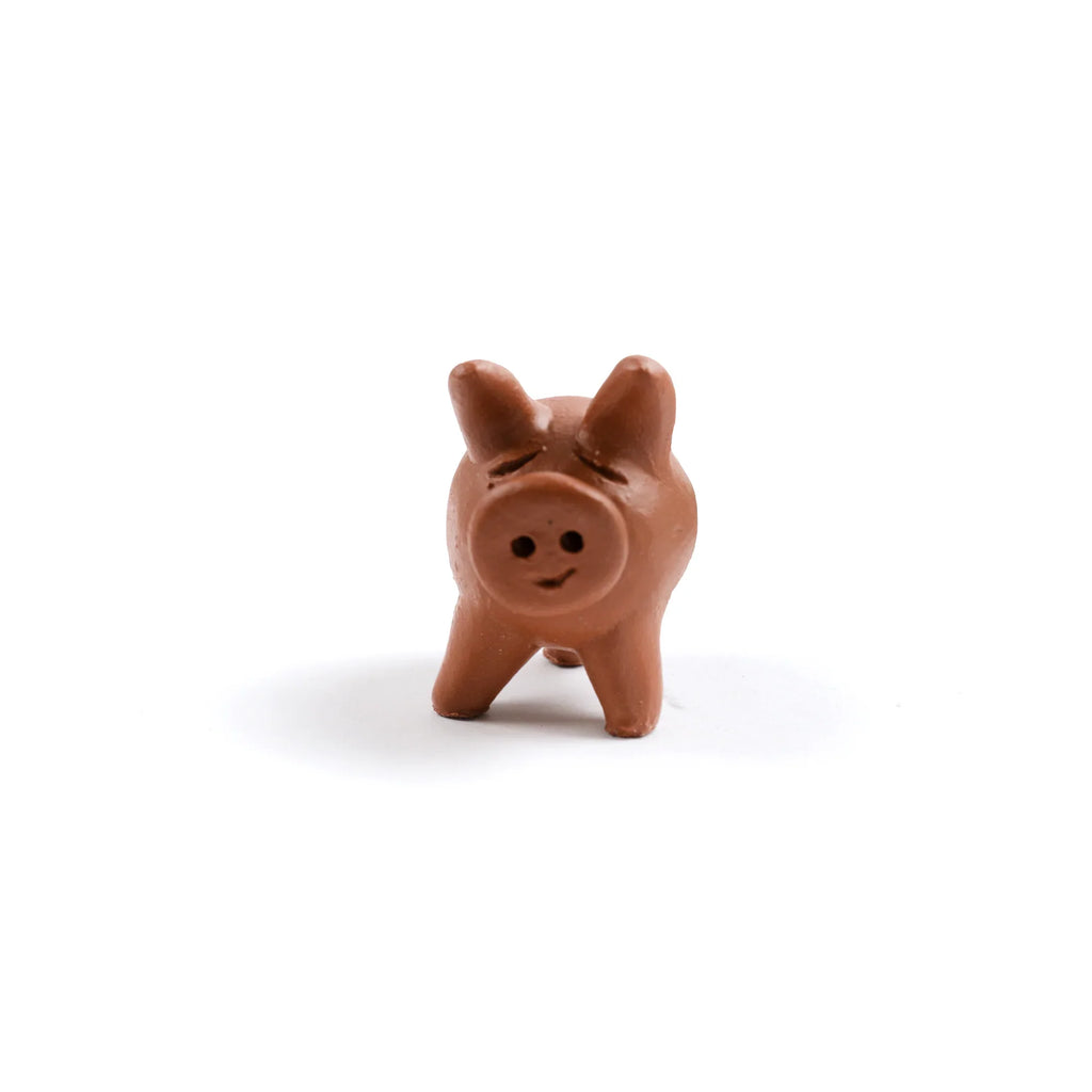 Lucky Three-Legged Terracotta Chanchito Pig