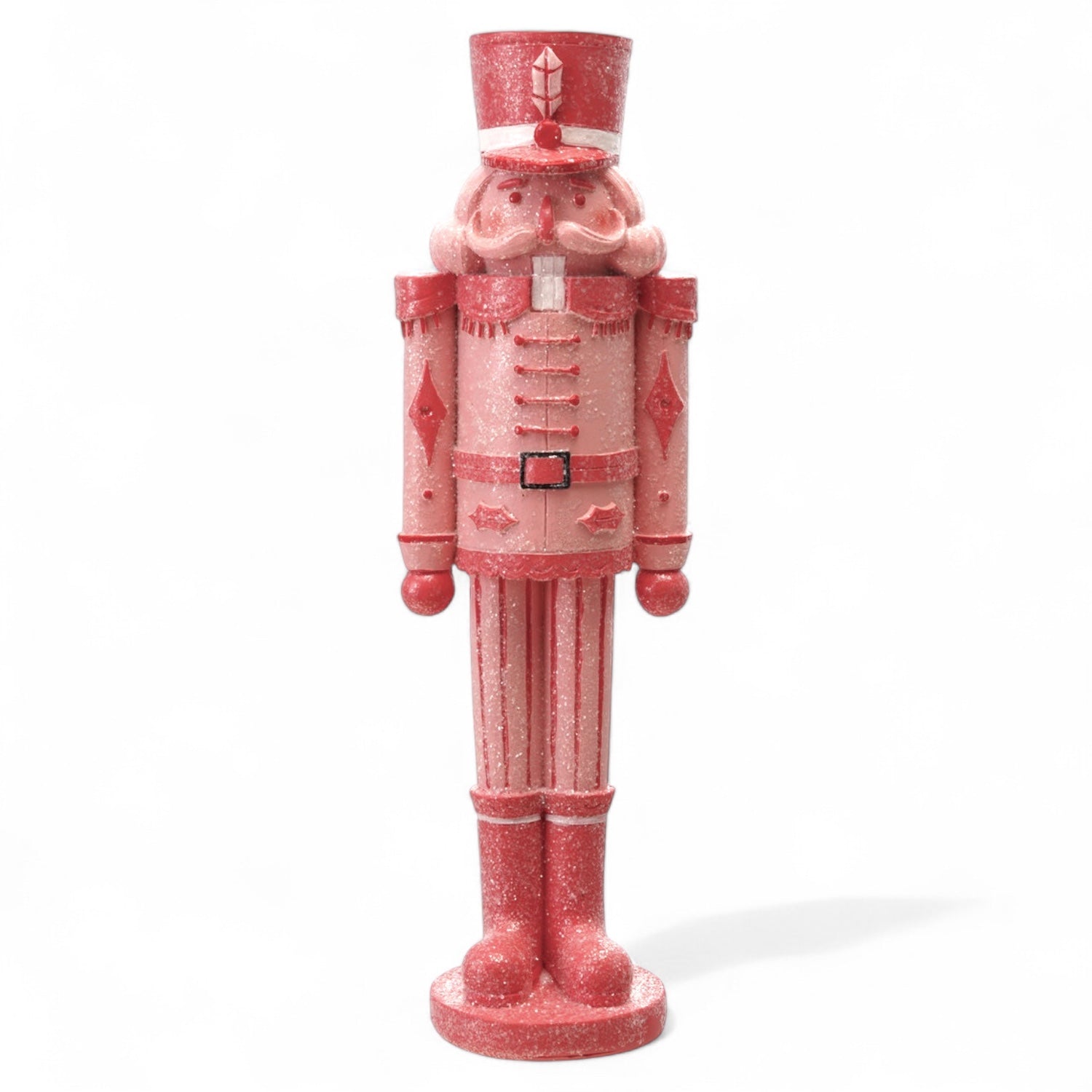 Pink & Red Sugar Coated Nutcracker Figurine