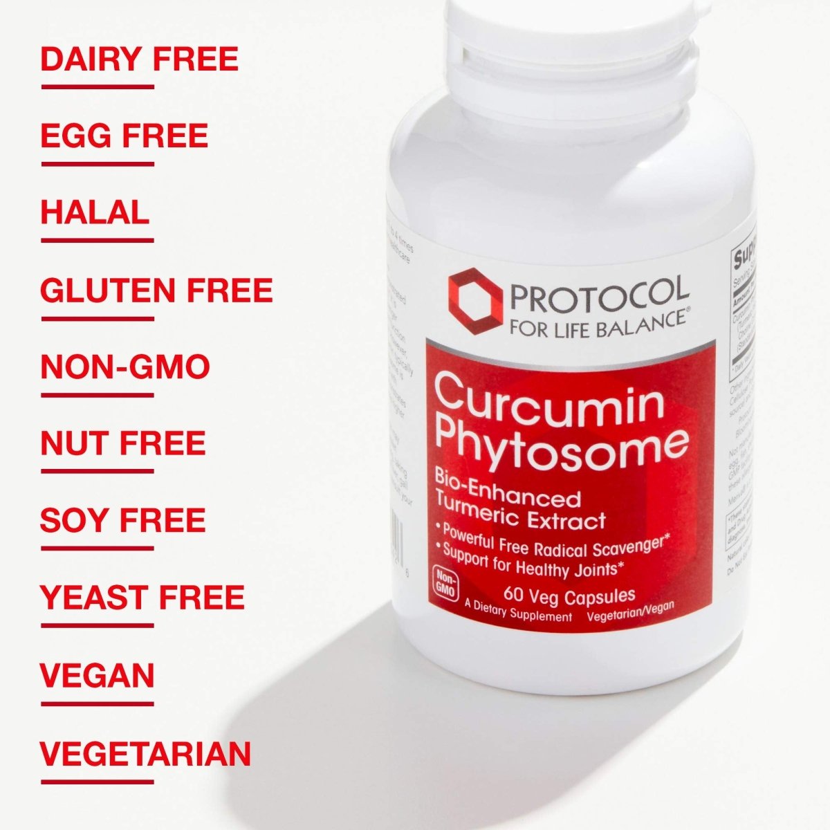 Protocol For Life Balance Curcumin Phytosome Bio-Enhanced Turmeric Extract 60 Vcaps - P4642