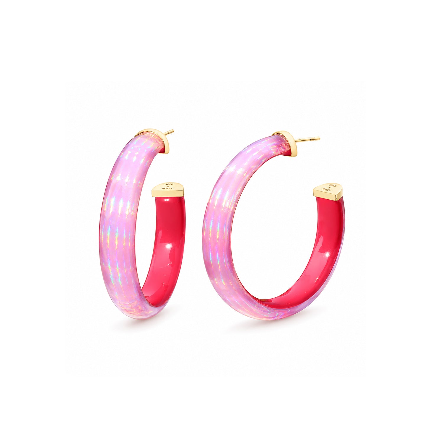 Rave Lucite Hoop Earrings