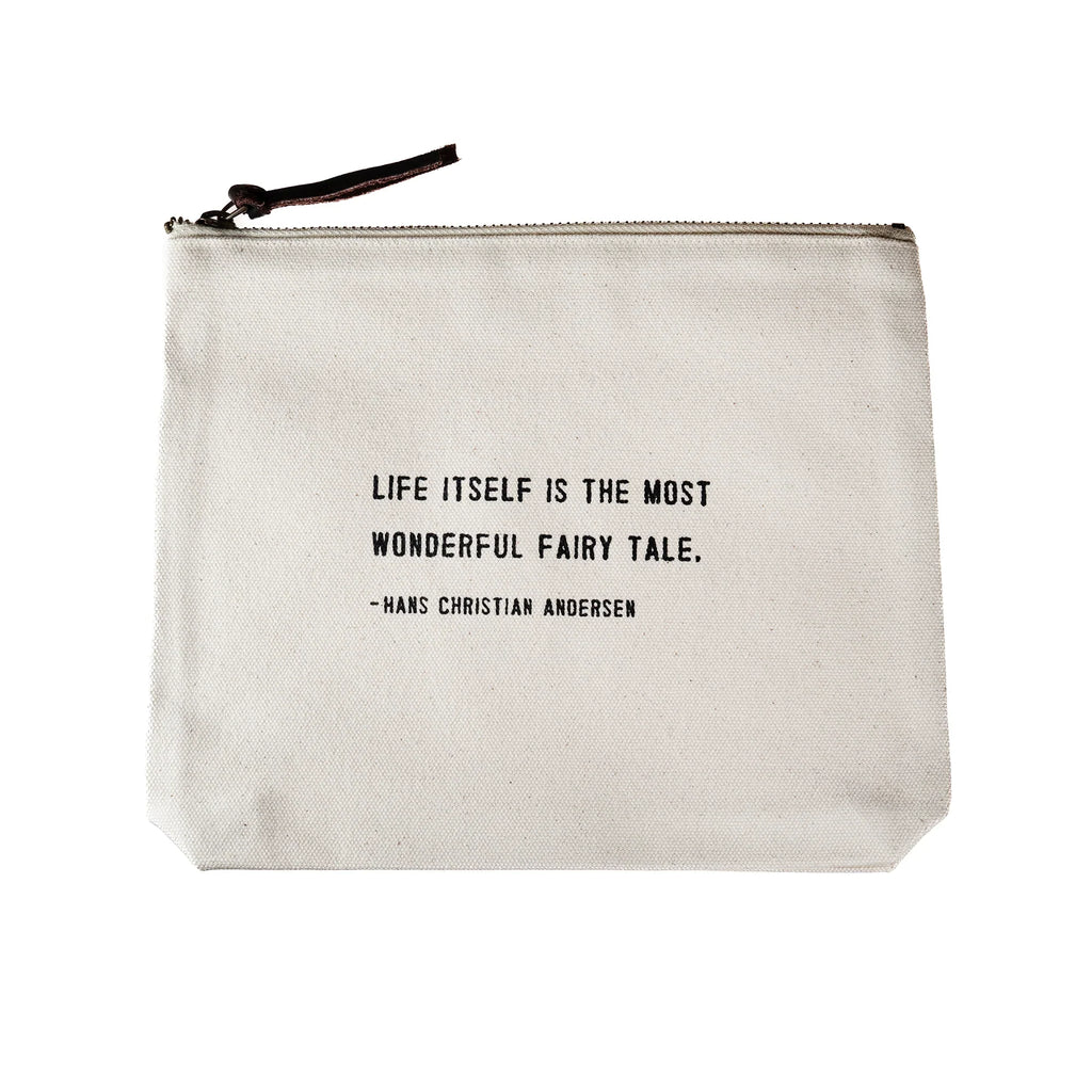 Life Itself (Hans Christian Andersen Quote) Canvas Zip Bag