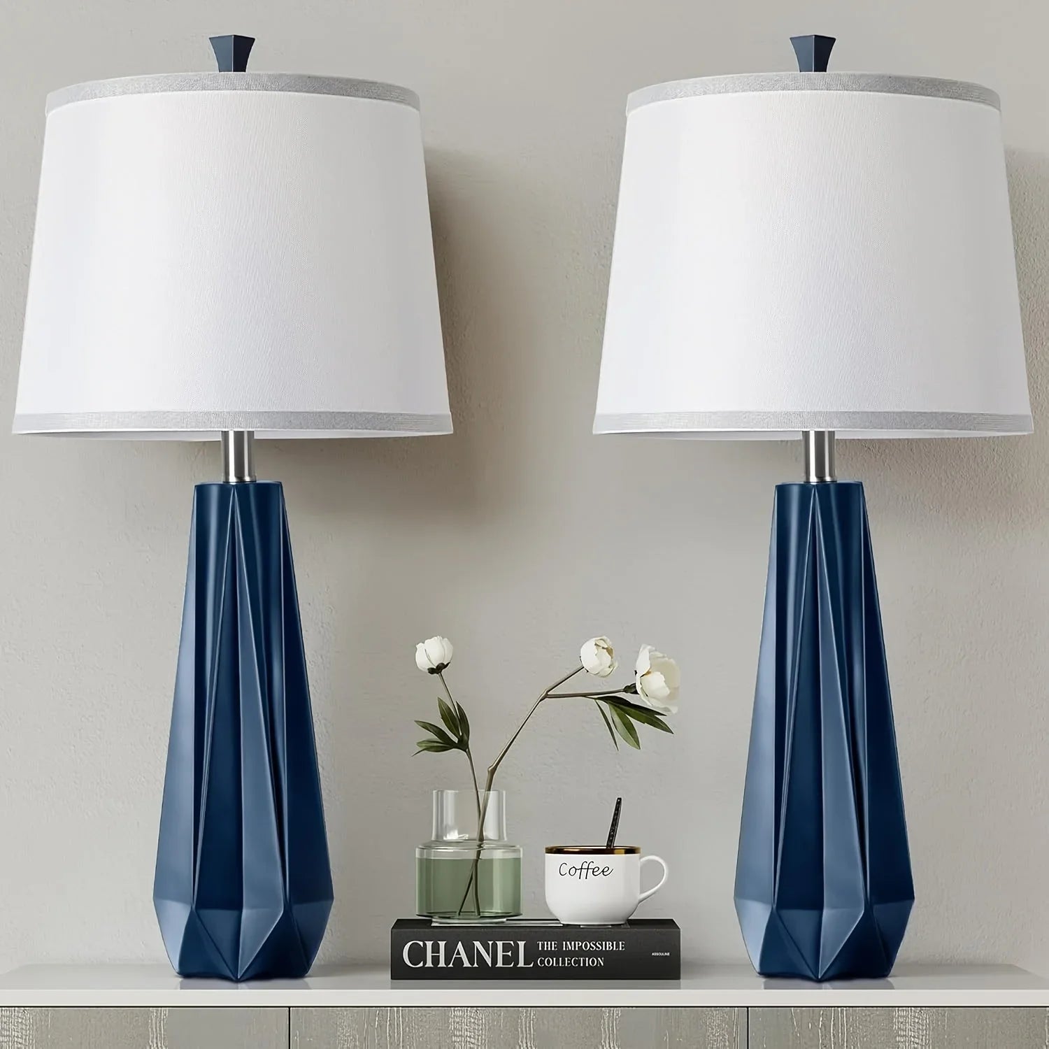 Table Lamp - Modern Navy Blue 27