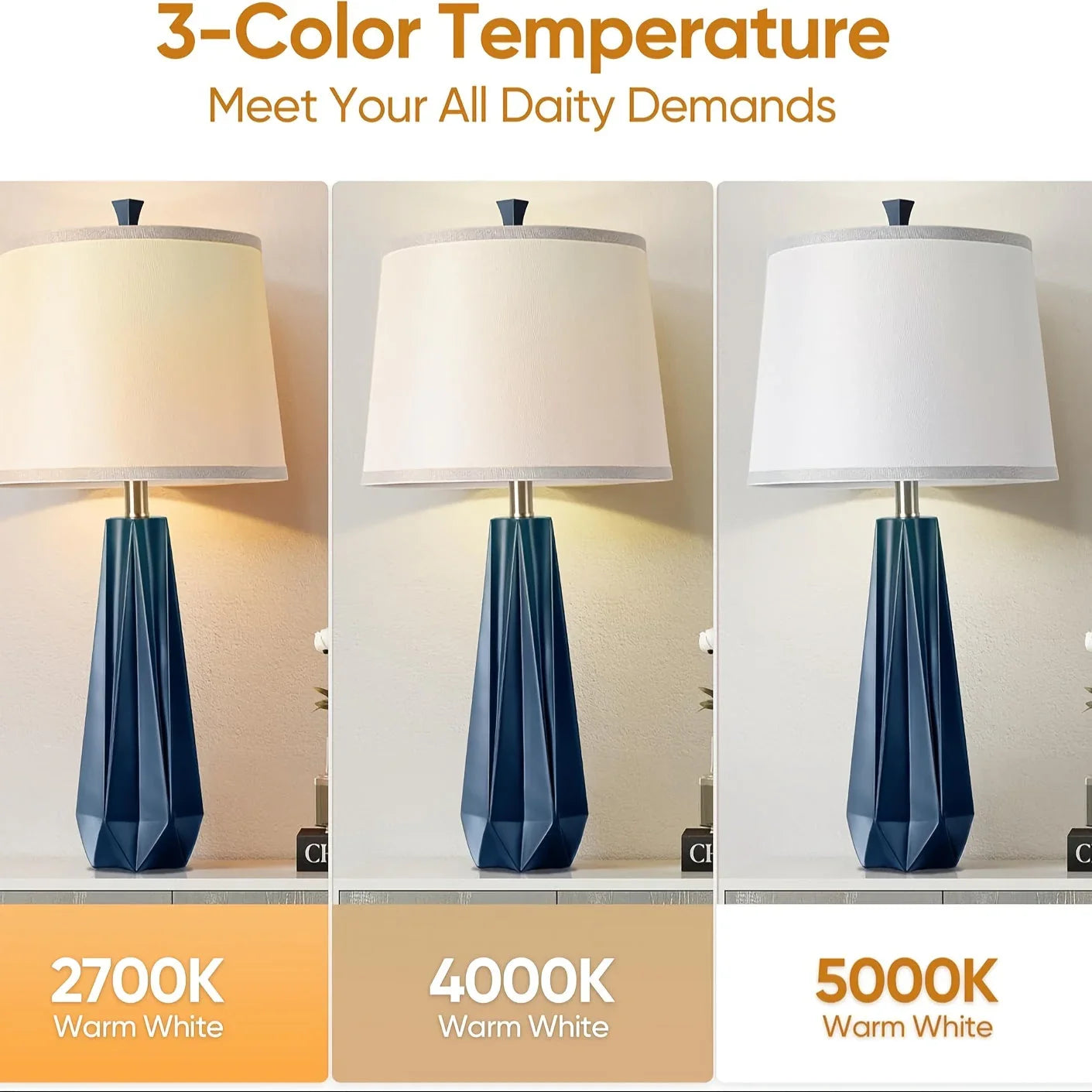 Table Lamp - Modern Navy Blue 27