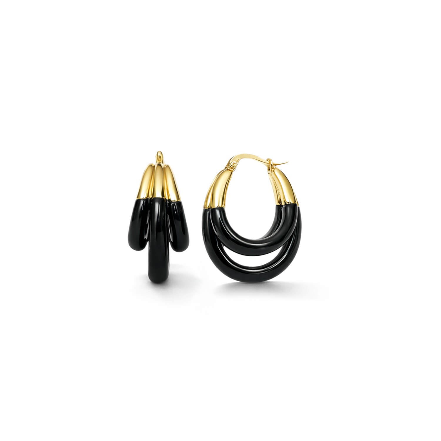 Triple Hoop Lucite Earrings