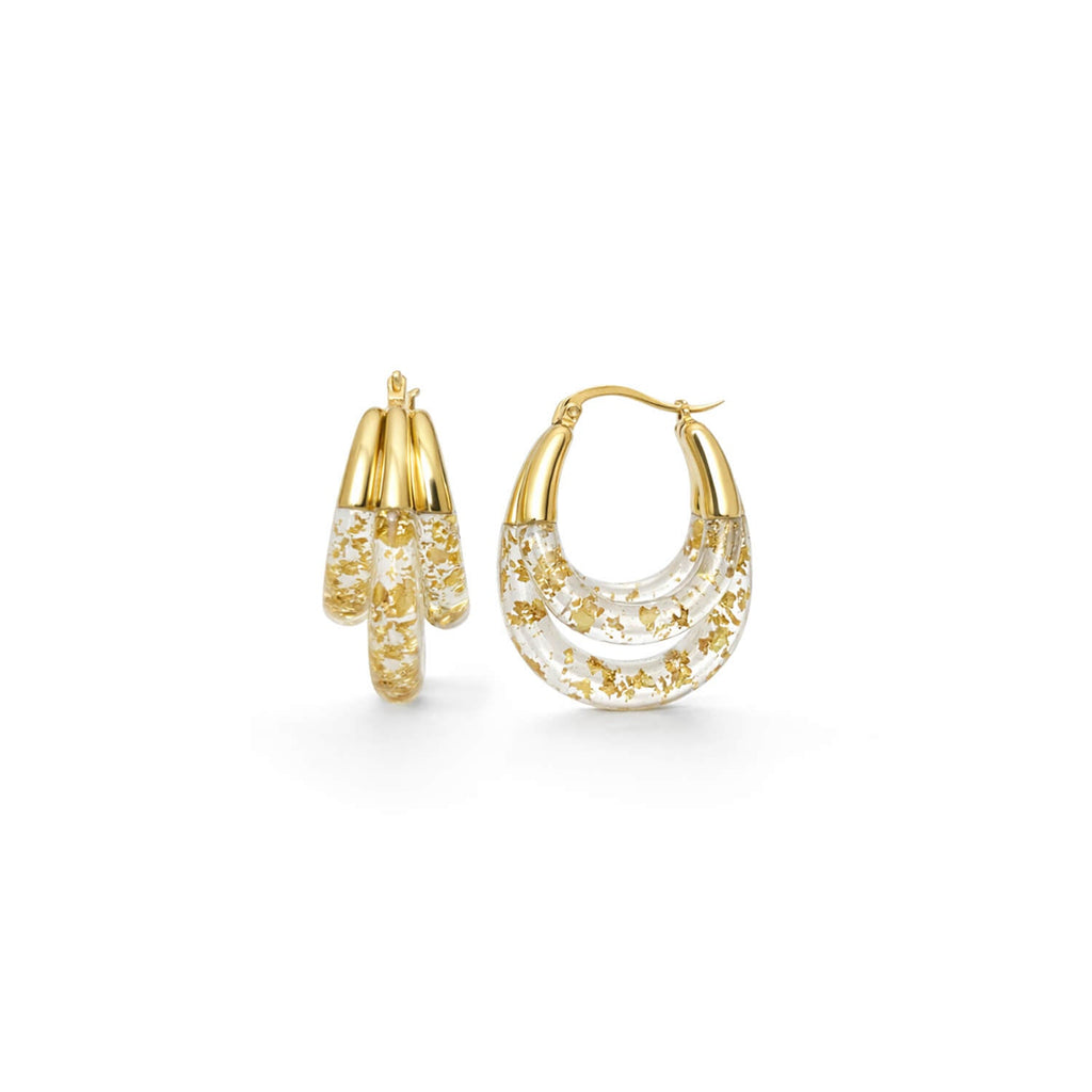 Triple Hoop Lucite Earrings