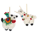 Wool Felt Llama Christmas Ornament | 2 Styles