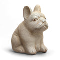 White Terracotta French Bulldog Figurine