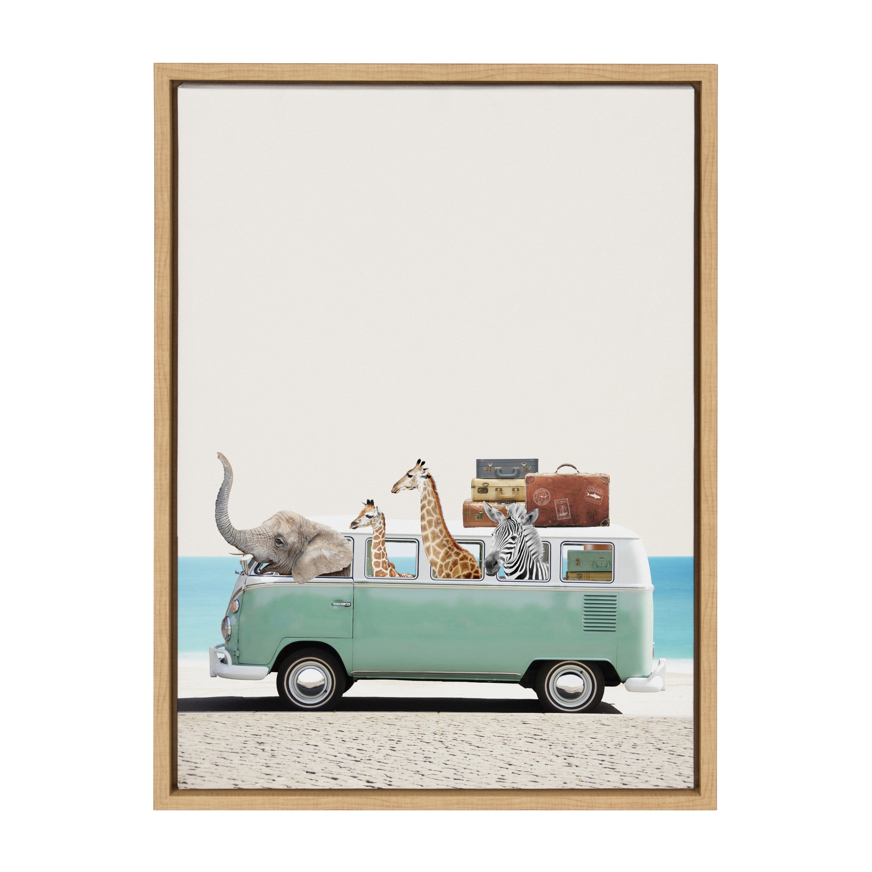 Sylvie Summer Animal Adventures Framed Canvas by July Art Prints